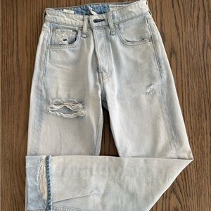 Light Blue Distressed rag and bone jeans.